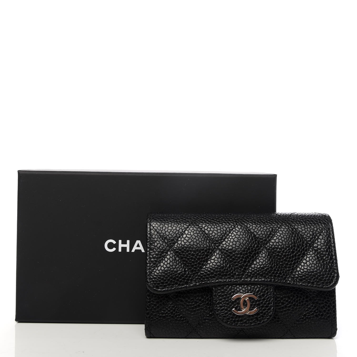 Chanel Caviar Quilted Flap Card Holder Black 9 of 9