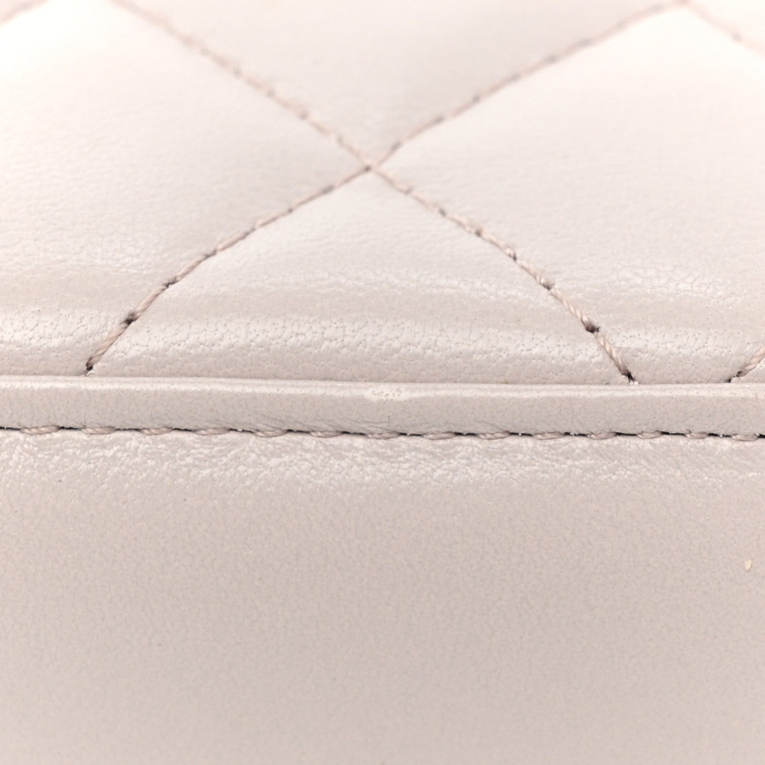 Chanel Lambskin Quilted Pearl Crush Mini Vanity Case With Chain Light Purple 9 of 10
