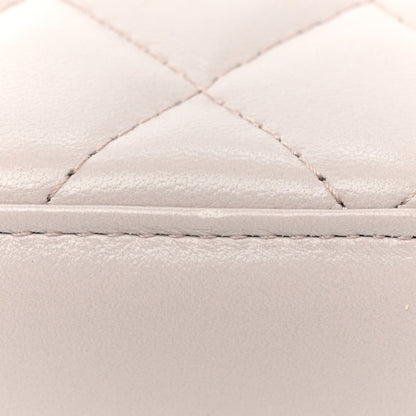 Chanel Lambskin Quilted Pearl Crush Mini Vanity Case With Chain Light Purple 9 of 10
