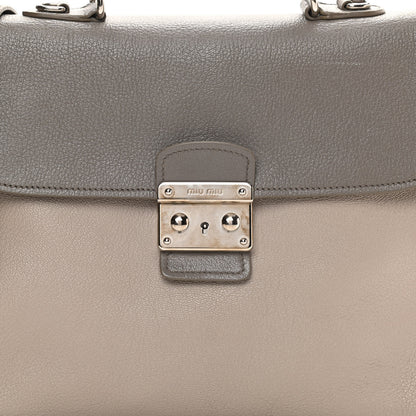Miu Miu Madras Bicolor Top Handle Bag Pomice Argilla 9 of 21