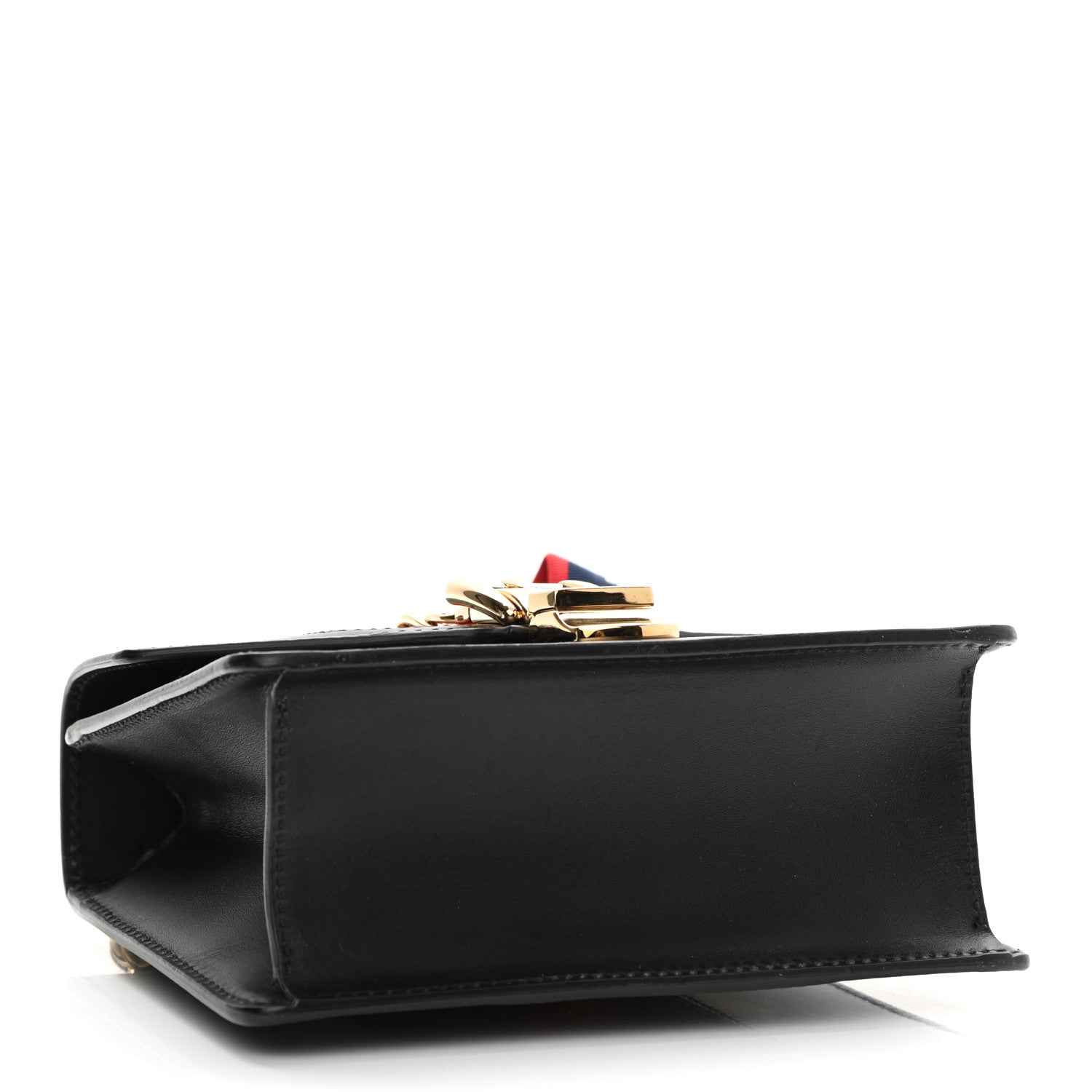 Gucci Calfskin Mini Sylvie Chain Shoulder Bag Black 4 of 11
