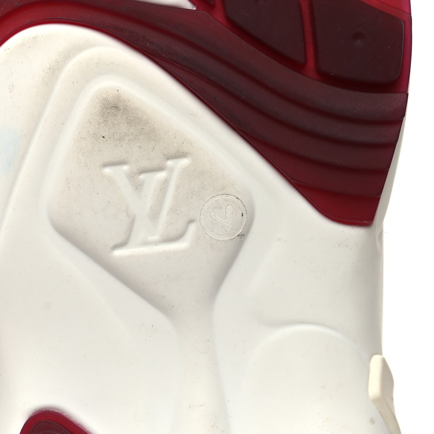 Mix Materials Suede Calfskin Run 55 Sneakers 37 Burgundy
