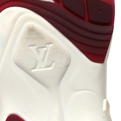 Louis Vuitton Mix Materials Suede Calfskin Run 55 Sneakers 37 Burgundy 8 of 8