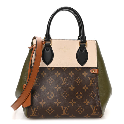Louis Vuitton Calfskin Monogram Fold Tote PM Cream Khaki Black 1 of 11