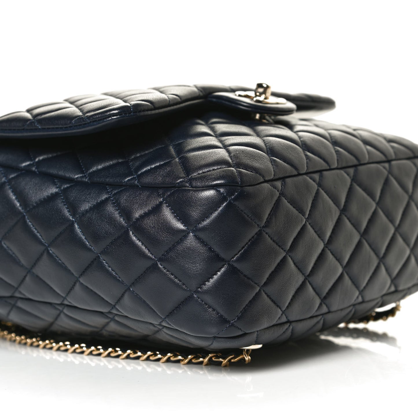 Lambskin Quilted Large In Seoul Backpack Navy