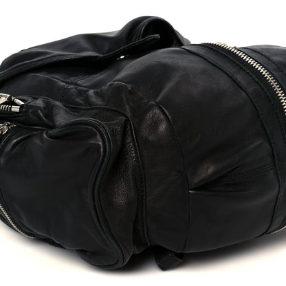 Alexander Wang Lambskin Marti Backpack Bag Washed Black Rhodium Hardware 12 of 13