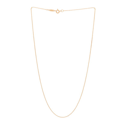 Tiffany 18K Rose Gold Beaded Chain Necklace 2 of 4