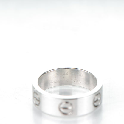 Cartier 18K White Gold 5.5mm LOVE Ring 50 5.25 4 of 4