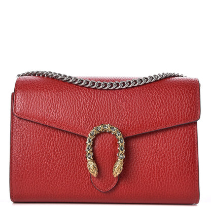 Gucci Calfskin Mini Dionysus Chain Wallet Hibiscus Red 1 of 9