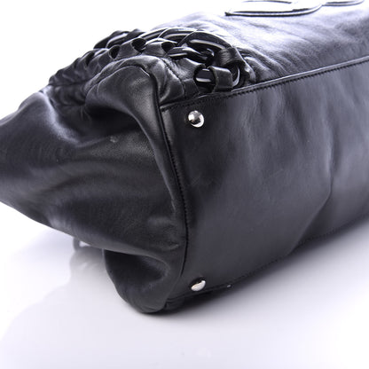 Chanel Calfskin Modern Chain Rhodoid East West Tote Black 8 of 10