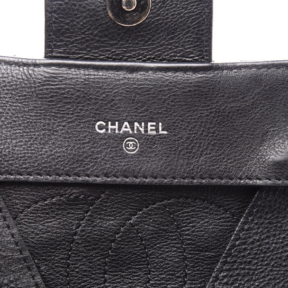 Chanel Calfskin Quilted CC Waiter Clutch Clutch With Chain Black 8 of 16