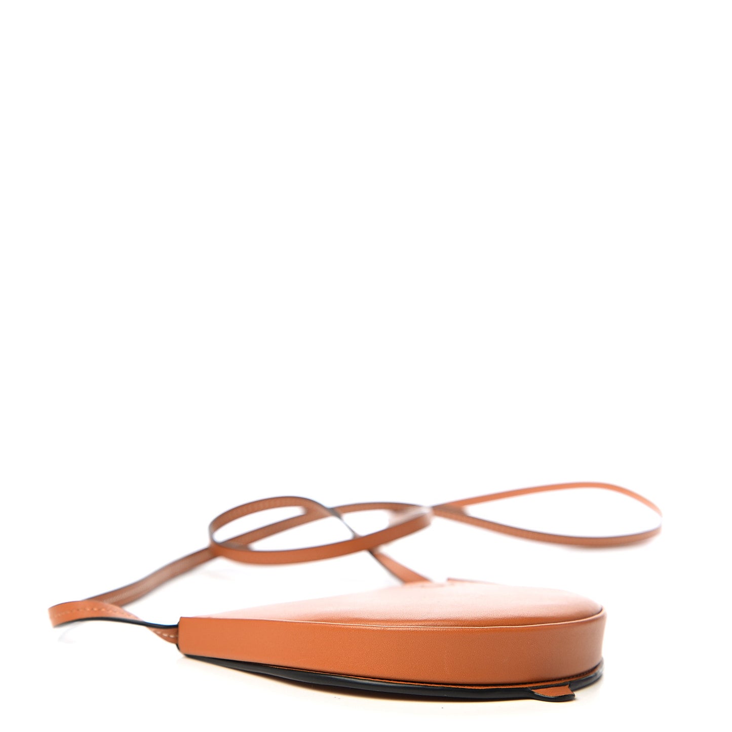Soft Calfskin Large Heel Pouch Tan