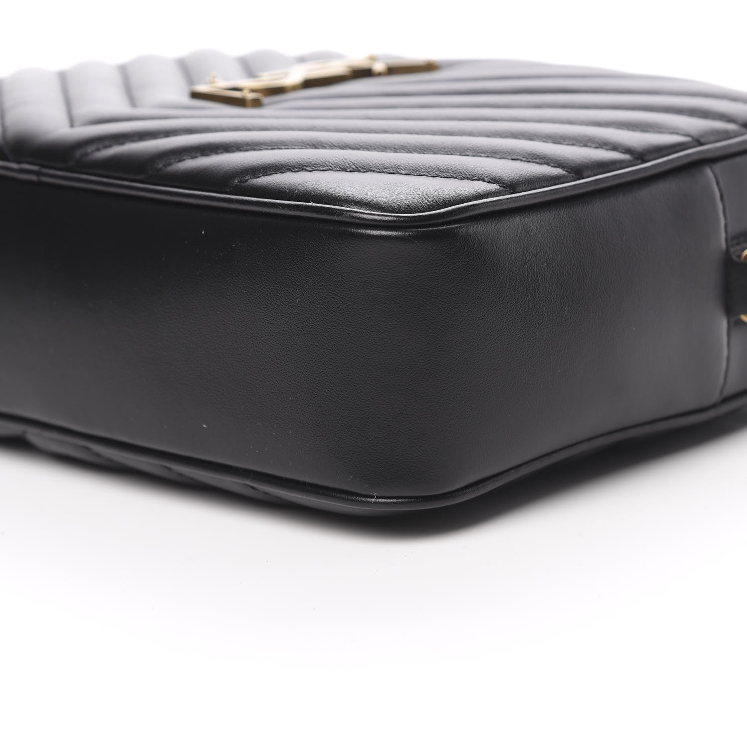 Saint Laurent Calfskin Matelasse Monogram Lou Camera Bag Black 9 of 9