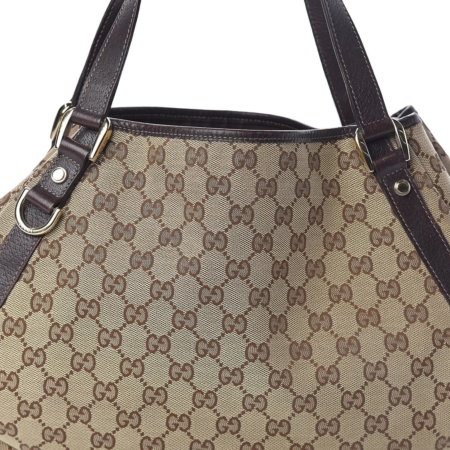 Monogram Medium Abbey Shoulder Bag Dark Brown