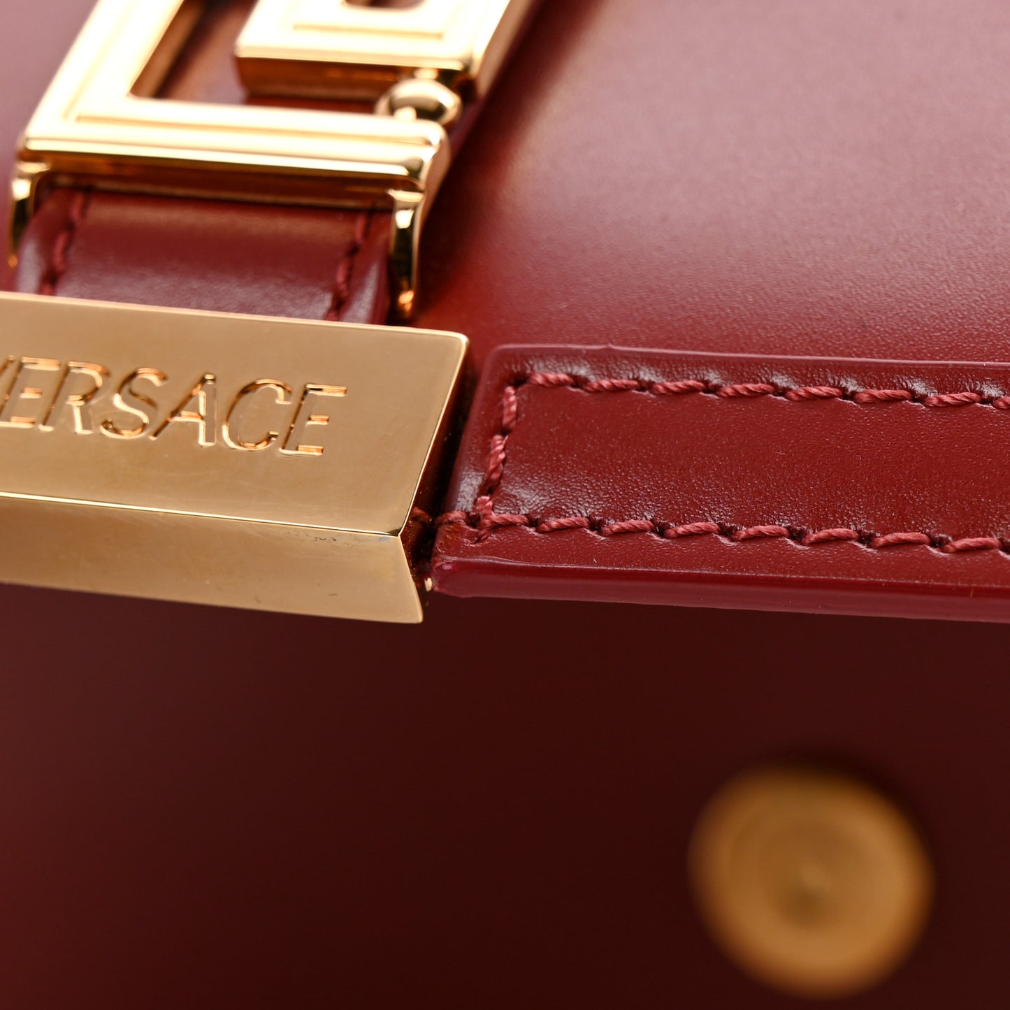 Calfskin Large Greca Goddess Shoulder Bag Red