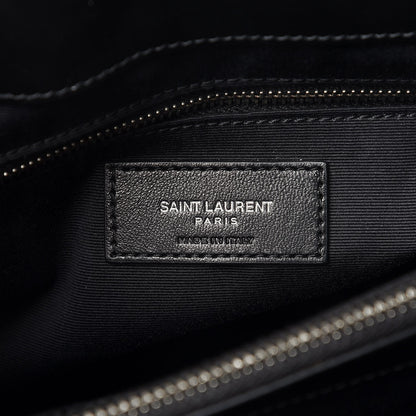 Saint Laurent Calfskin Y Quilted Monogram Medium Loulou Chain Satchel Black 7 of 9