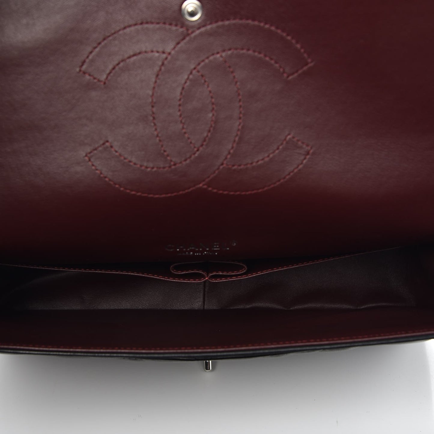 Lambskin Quilted Maxi Double Flap Black