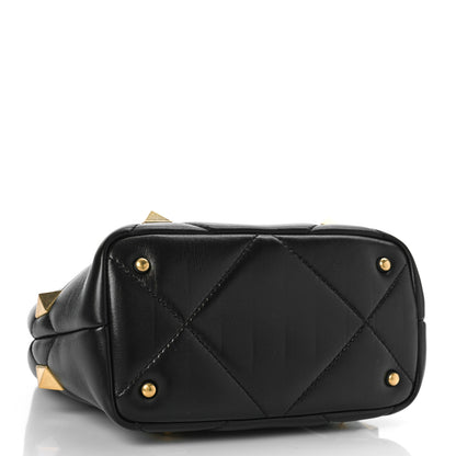 Valentino Garavani Nappa Small Roman Stud The Handle Bag Black 4 of 8