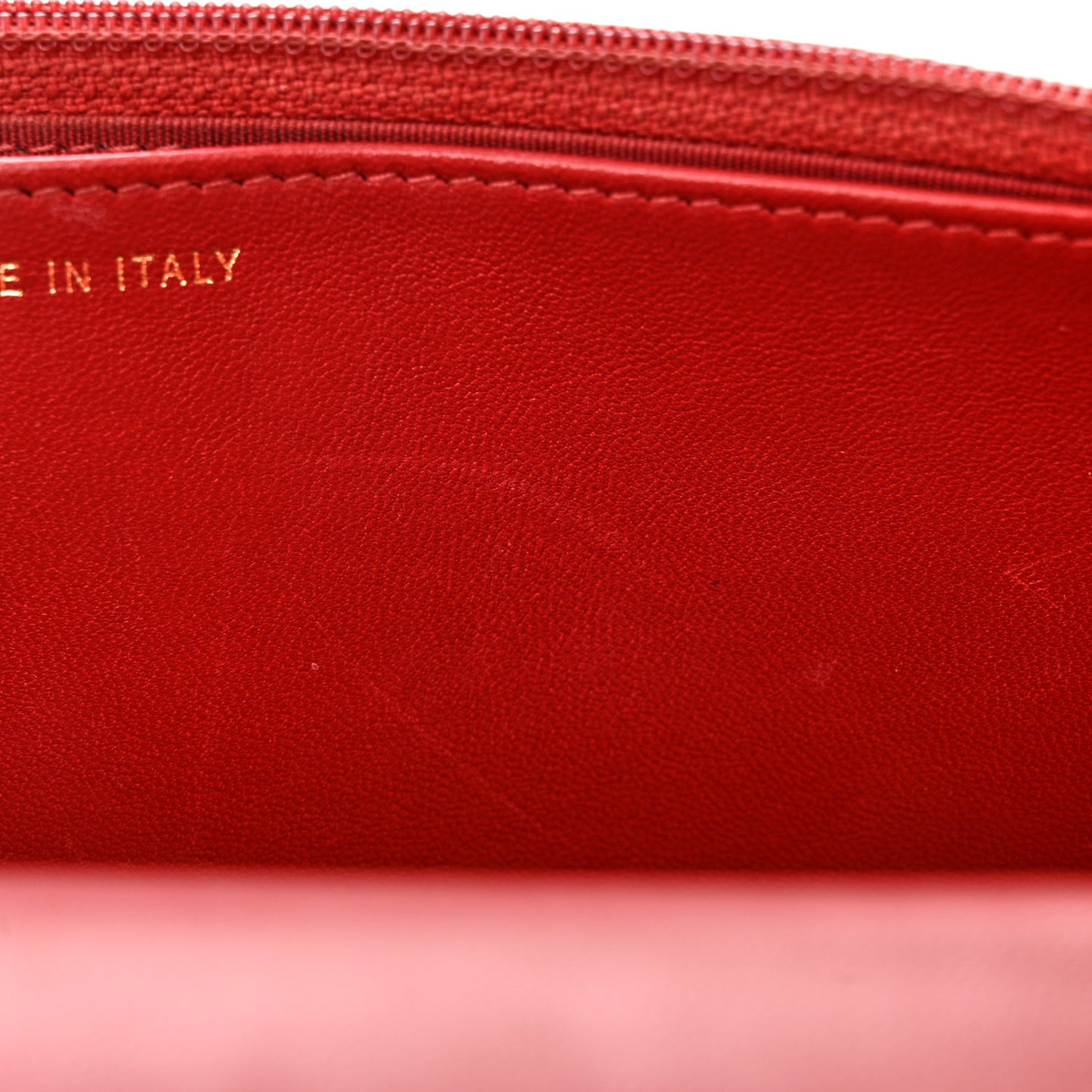 Lambskin Quilted Trendy CC Wallet On Chain WOC Red