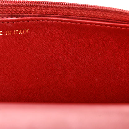 Chanel Lambskin Quilted Trendy CC Wallet On Chain WOC Red 15 of 16