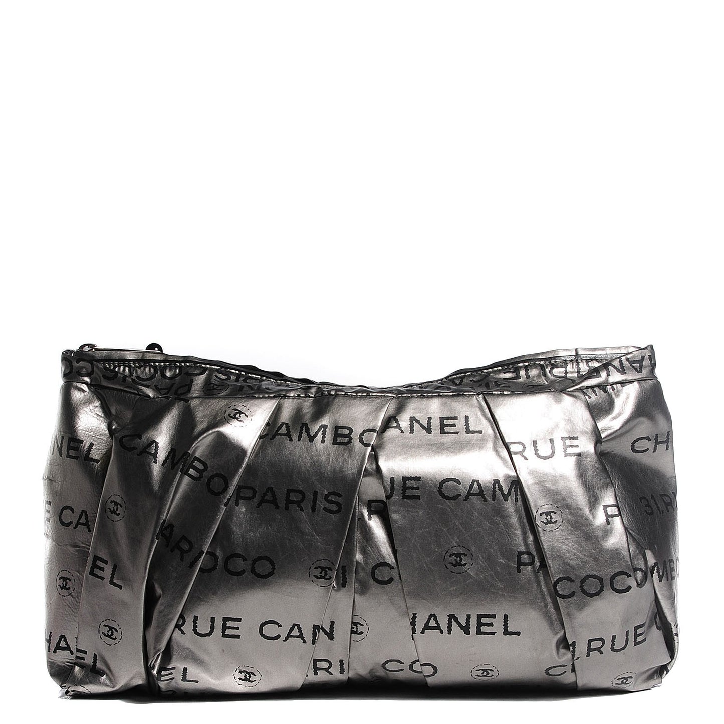 Coated Canvas Unlimited Clutch Dark Silver