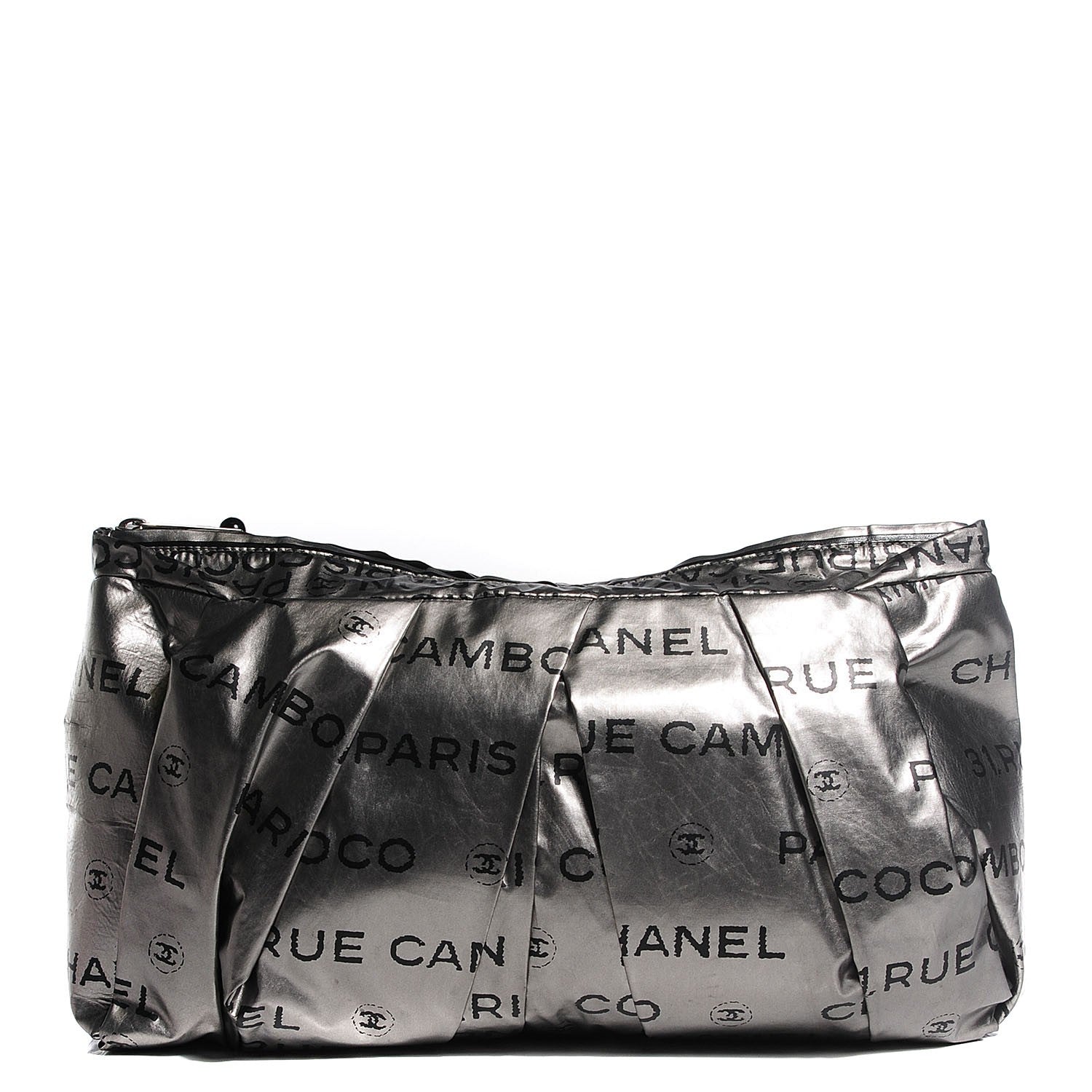 Chanel Coated Canvas Unlimited Clutch Dark Silver 1 of 8