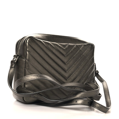 Saint Laurent Metallic Calfskin Matelasse Monogram Lou Camera Bag Silver 3 of 10