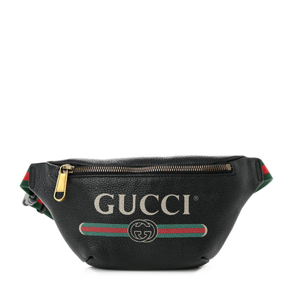 Gucci Grained Calfskin Small Logo Belt Bag Black 1 of 10