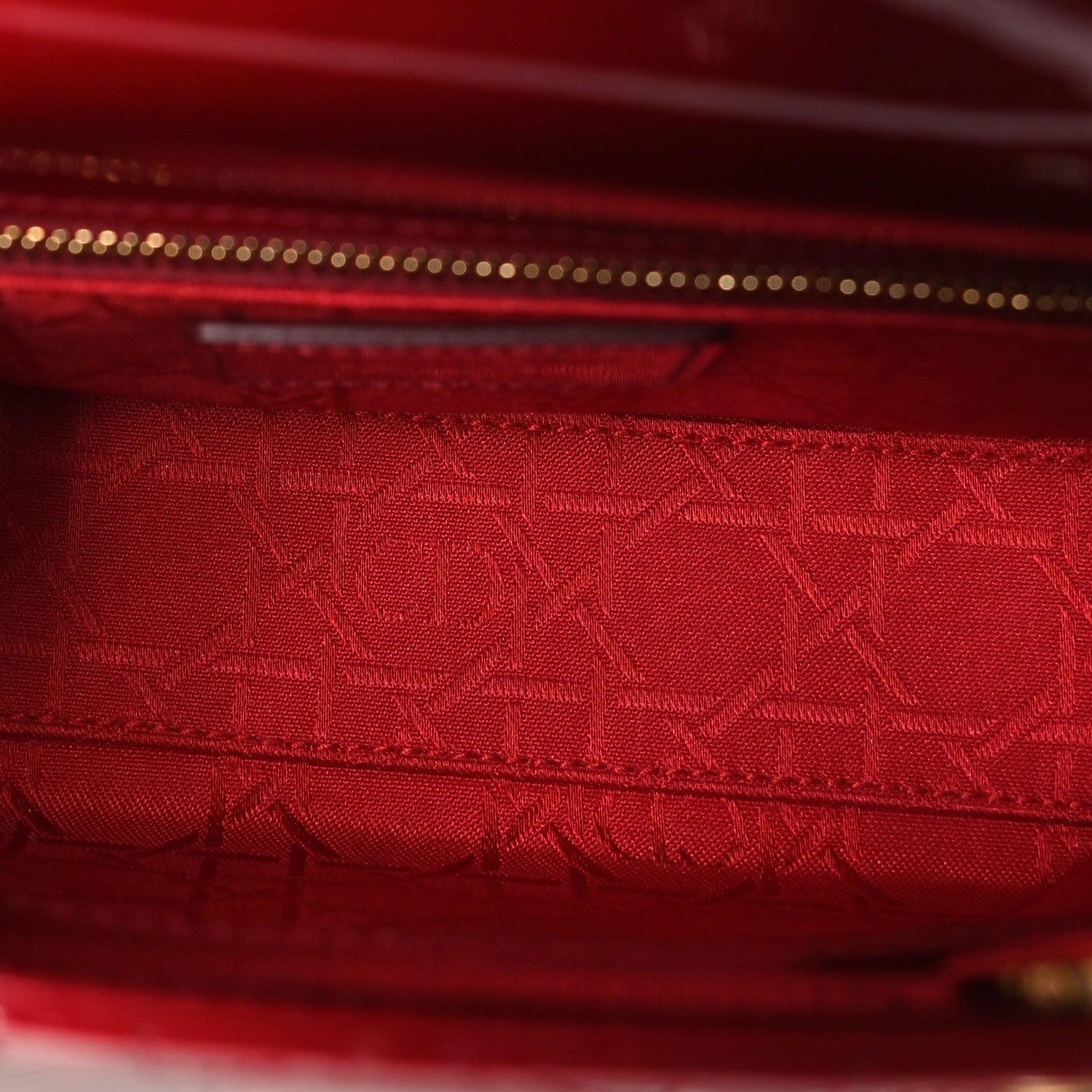Christian Dior Patent Cannage Mini Lady Dior Red 4 of 9