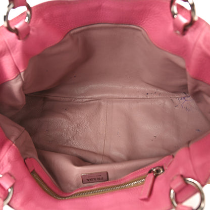 Prada Straw Vitello Daino Shoulder Bag Naturale 5 of 19