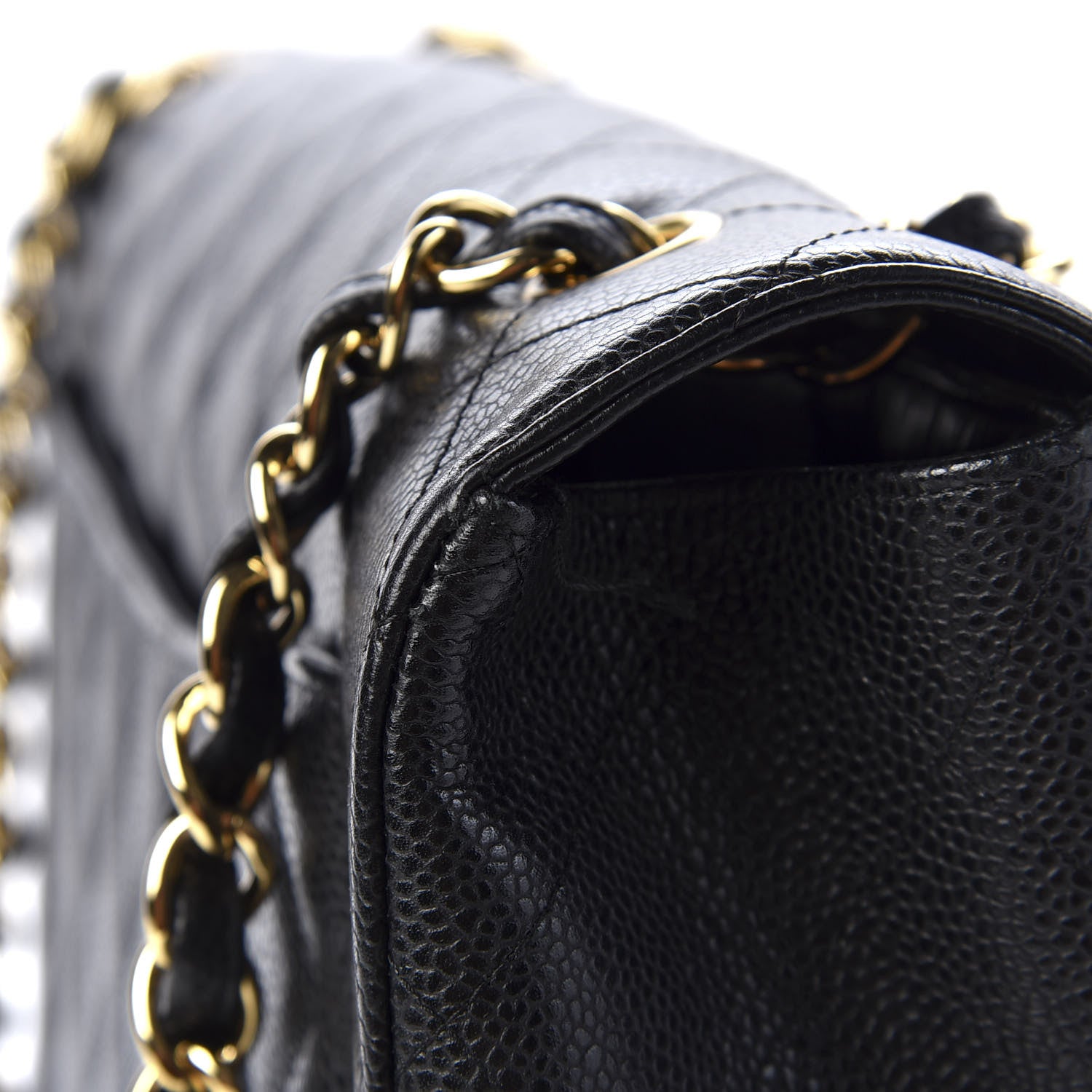 Chanel Caviar Quilted Maxi Single Flap Black 8 of 12