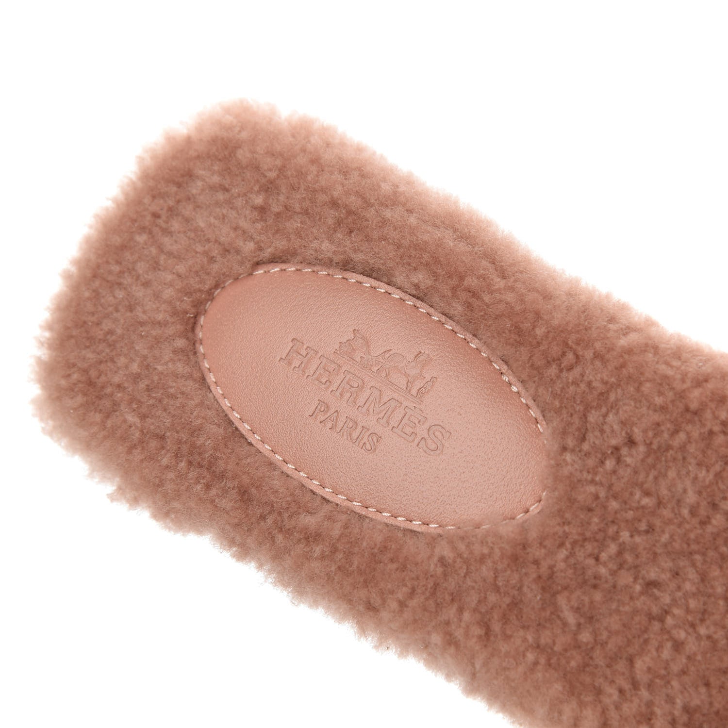 Hermes Woolskin Oran Sandals 37.5 Rose Aube 6 of 8
