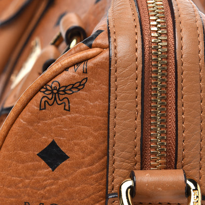 MCM Visetos Dog Bone Boston Bag Cognac 21 of 27