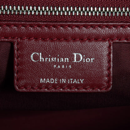 Christian Dior Lambskin Cannage Dior Soft Shopping Tote Cherry 6 of 9