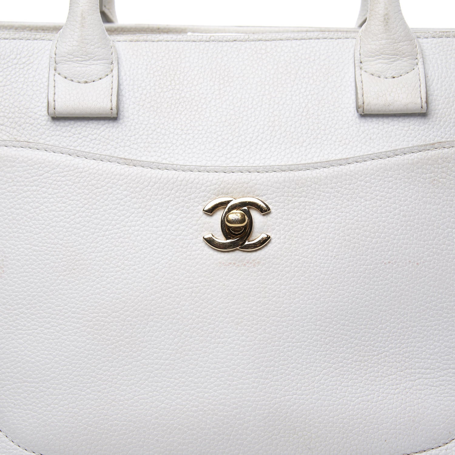Chanel Grained Calfskin Small Neo Executive Shopper Tote White 12 of 12