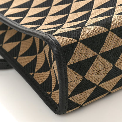 Prada Jacquard Saffiano Triangolo Symbole Embroidered Small Tote Black Corda 7 of 8