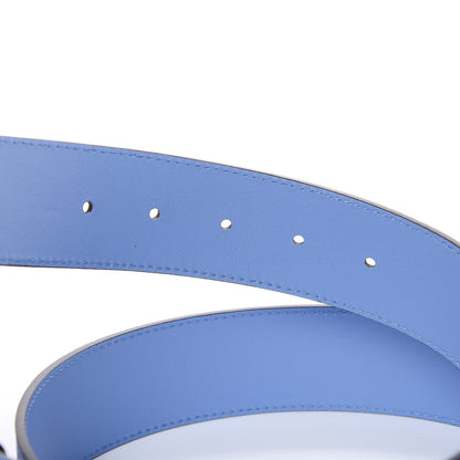 Gucci Calfskin Double G 40mm Belt 100 40 Clear Sky Blue 4 of 5