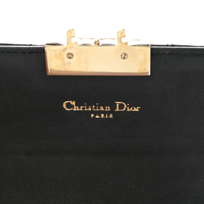 Christian Dior Lambskin Cannage Miss Dior Promenade Compact Wallet Black 6 of 8