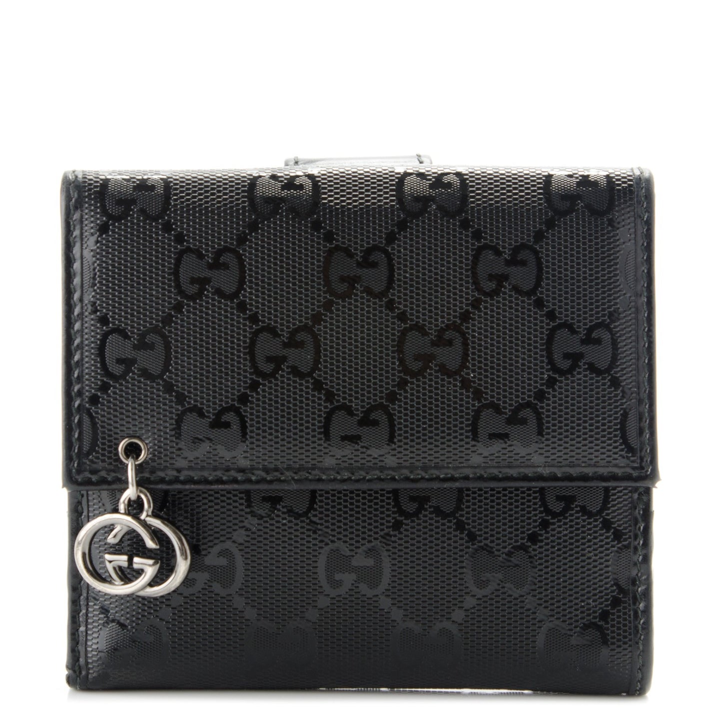 Imprime Monogram GG Pierce French Flap Wallet Black