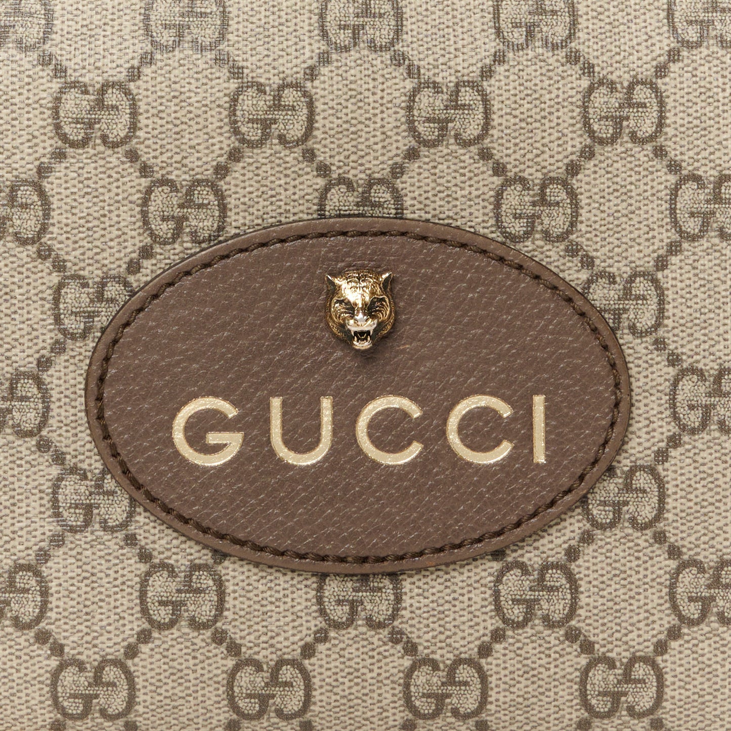 GG Supreme Monogram Web Neo Vintage Shoulder Bag Beige New Acero Crop