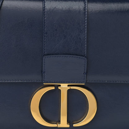 Christian Dior Shiny Crinkled Lambskin 30 Montaigne Flap Bag Indigo 7 of 11