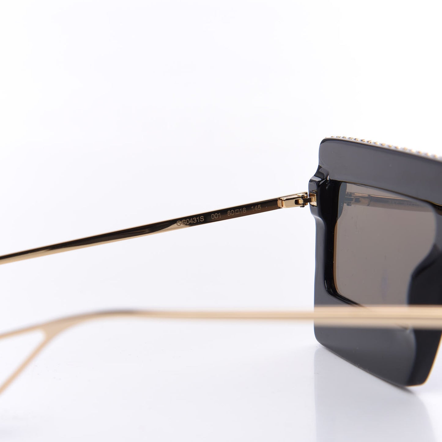 Acetate Crystal Mask-Frame Sunglasses GG0431S Black