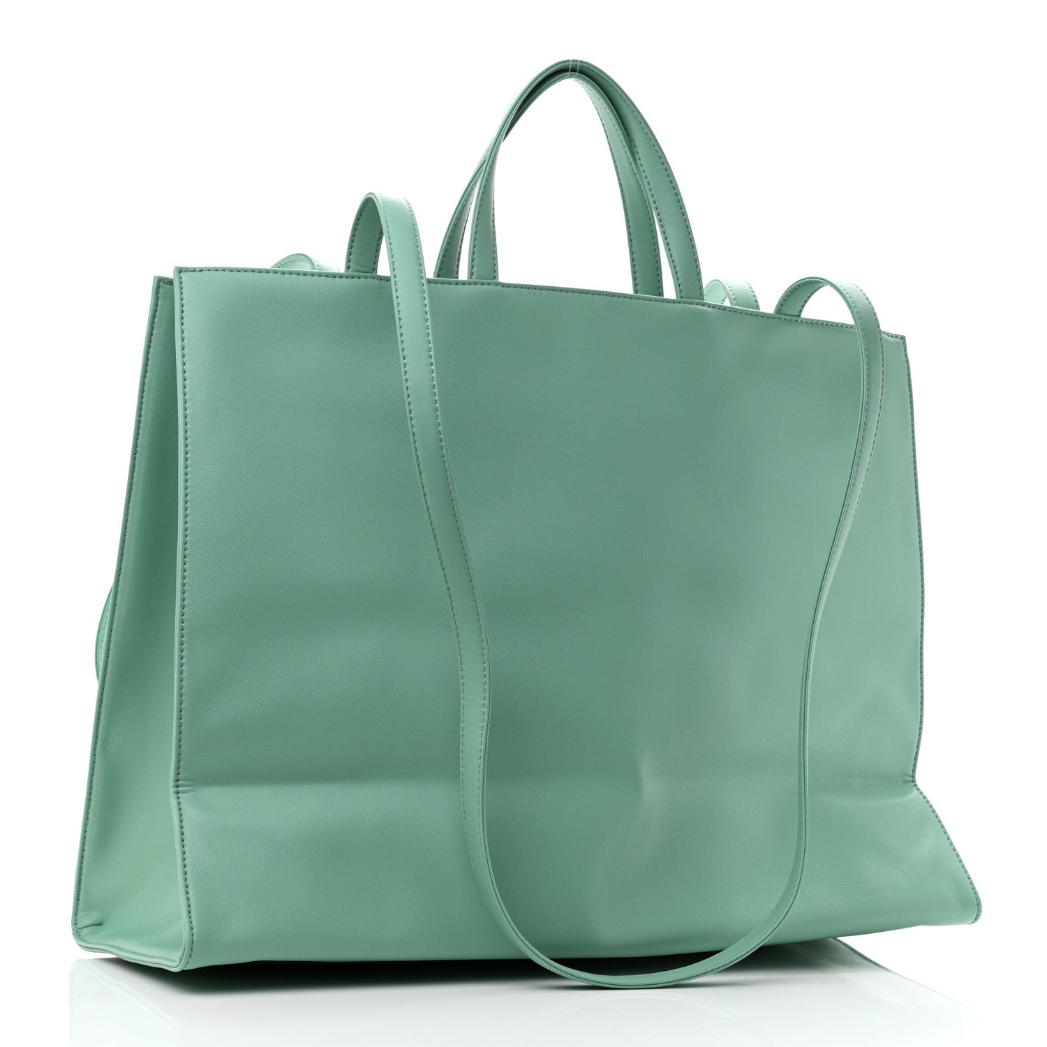 Telfar Vegan Leather Large Shopping Bag Sage 3 of 11