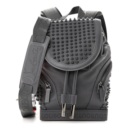 Christian Louboutin Calfskin Spiked Small Explorafunk Backpack Charbon 1 of 9