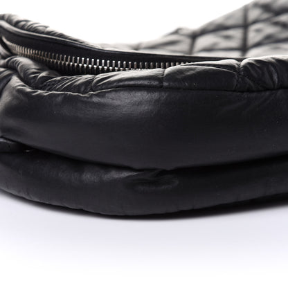 Chanel Coated Canvas Quilted Expandable Messenger Black 9 of 10