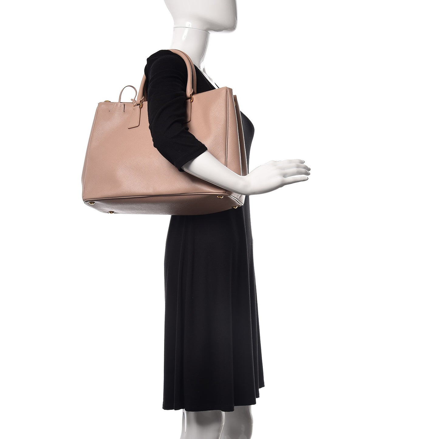 Saffiano Medium Galleria Double Zip Tote Cammeo