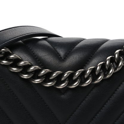 Chanel Calfskin Chevron Quilted Medium Boy Flap Black 8 of 10