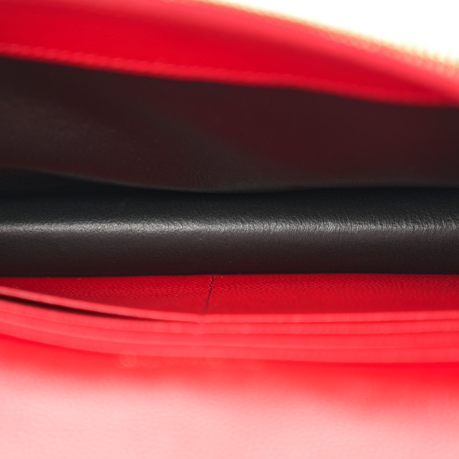 Saint Laurent Grain De Poudre Matelasse Chevron Monogram Envelope Chain New Red 5 of 13