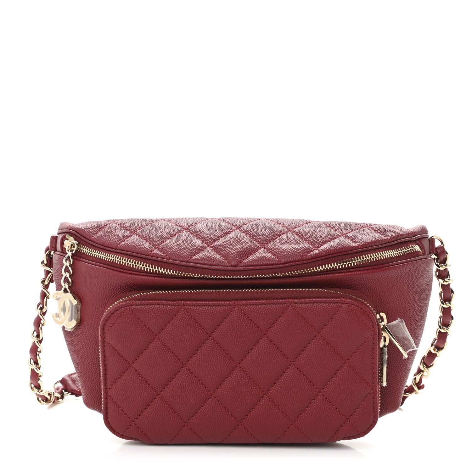 Chanel Caviar Quilted Business Affinity Waist Belt Bag Burgundy 2 of 19