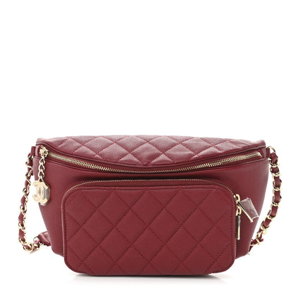 Chanel Caviar Quilted Business Affinity Waist Belt Bag Burgundy 2 of 19
